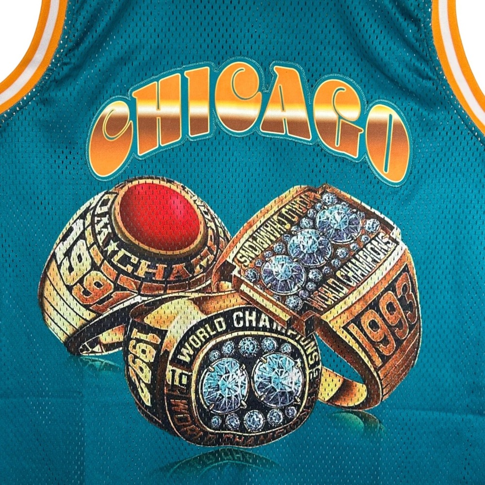 Headgear Classics Chicago Jordan Defining Moments Mesh Jersey Teal Mens Medium‎